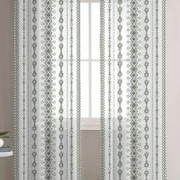 Stitchnest Green Sheer Semi Transparent & Light Filtering Door Curtain - 7 ft-28