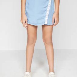 Global Desi Girl Light Blue Solid Shorts-image-78