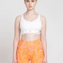 adidas White Training Sports Bra-image-66