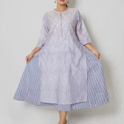 Kameez by Pooja Mauve Jashn Kurta with Inner-picture-32