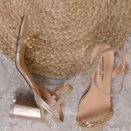 Ronnie Grey Women's Golden Ankle Strap Sandals-image-41