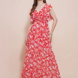 Globus Red Printed Maxi Dress-image-38