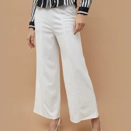 Code by Lifestyle Off White Polyester Regular Fit Trousers-image-70