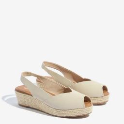 LUNA BLU by Westside Ivory Peep-Toe Wedge Sandals-image-4