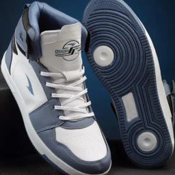 Asian Men's Blue & White Ankle High Sneakers-image-54