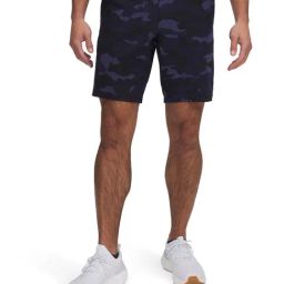 Under Armour Blue Drive Camo Relaxed Fit Tapered Shorts-image-62