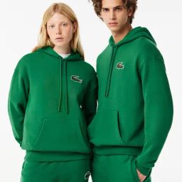 Lacoste Unisex Green Cotton Loose Fit Hooded Sweatshirt-image-34