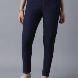 W Navy Mid Rise Jeggings-picture-43