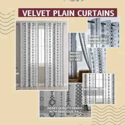 Stitchnest Grey Sheer Semi Transparent & Light Filtering Window Curtain - 5 ft image 5