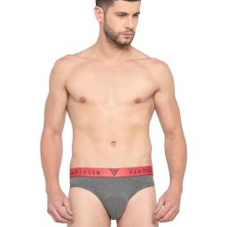 Van Heusen Regular Fit Colour Fresh Ultra Soft Solid Briefs - Charcoal Melange-image-33