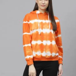 Melon by PlusS Orange & White Tie - Dye Hoodie-image-38