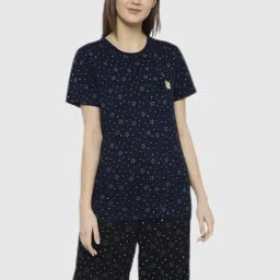 Vimal Jonney Blue Graphic Print Pajama Set-picture-41