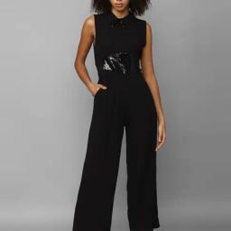 Allen Solly Black Embellished Jumpsuit-image-40