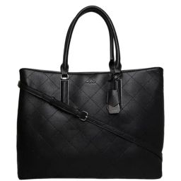 Aldo Albany Black Quilted Large Laptop Tote Handbag-image-81
