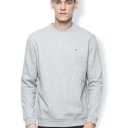 Van Heusen Grey Regular Fit Self Pattern Sweartshirt-image-39