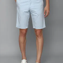 Allen Solly Blue Cotton Slim Fit Printed Shorts-picture-14