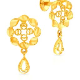 Malabar Gold and Diamonds 22k Gold Earrings for Women-picture-3