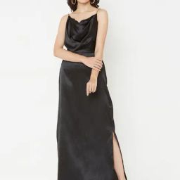 MISH Black Cowl Neck Maxi Dress-image-26