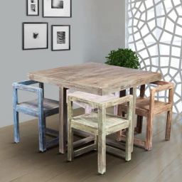 Ikiriya Kingston Solid Brown Wood 4 Seater Dining Table Set-picture-46
