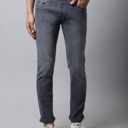 Cantabil Grey Cotton Regular Fit Jeans-picture-41