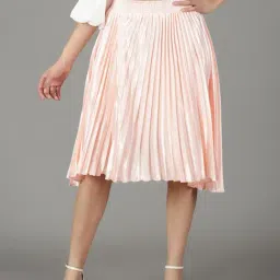 SHOWOFF Peach Midi Skirt-image-49