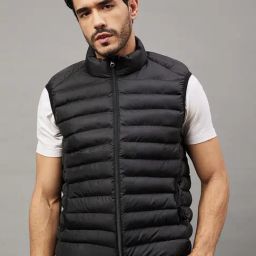 Club York Black Regular Fit Quilted Quilted Jacket-image-101