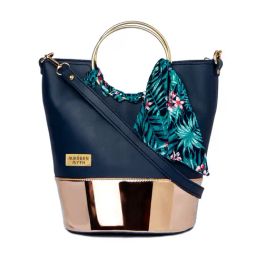 Modern Myth Blue Medium Bucket Handbag-image-12