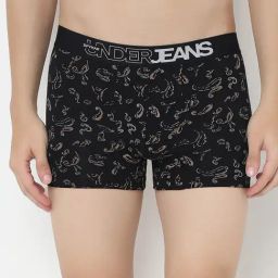 Underjeans By Spykar Grey Regular Fit Printed Trunks-picture-9