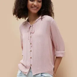 Fame Forever By Lifestyle Pink Regular Fit Top-picture-4