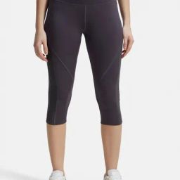 Jockey MW36 Women's Microfiber Slim Fit Capri with Back Waistband Pocket and Stay Dry Technology-image-91