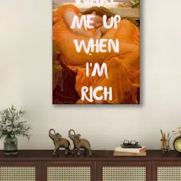 Art Street Orange Feminist Altered Stretch Canvas Painting-image-87