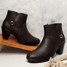Elle Women's Brown Casual Booties-image-49