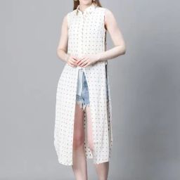 Oxolloxo Cream Printed Cover Up-image-42