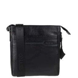 Metro Black Leather Solid Cross Body Bag-40