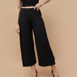Code by Lifestyle Black Polyester Regular Fit Pants-image-36