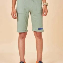 Coolsters by Pantaloons Kids Sage Gray Cotton Solid Shorts-image-48