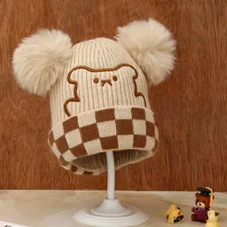 Yellow Bee Boys Self Design Woollen Beanie-picture-13
