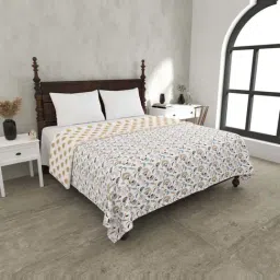 JaipurFabric Yellow Cotton 150 GSM Reversible Ac Dohar-image-33