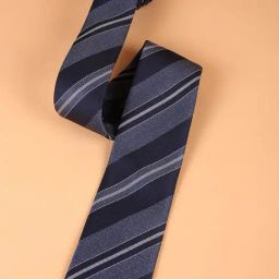 Van Heusen Blue Polyester Striped Tie-picture-45