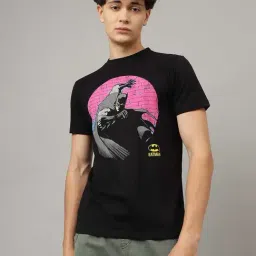 Free Authority Batman Black Regular Fit Cotton Crew T-Shirt-image-33