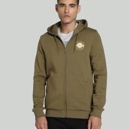 Puma Green Cotton Slim Fit Sports Hoodie-image-84