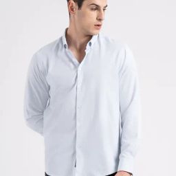 Red Tape Blue Loose Fit Self Pattern Shirt-image-51