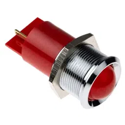 RS PRO Red Panel Mount Indicator 48-65V DC, Mounting Hole Size 22 mm, Termination Type , Model No 212064-47