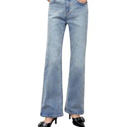 Mixxo Light Indigo Fit Up Basic Mid Rise Bootcut Fit Denim Jeans-picture-12