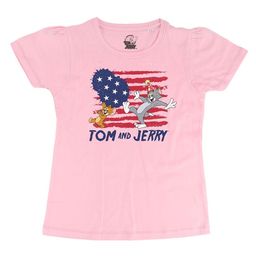 Tom & Jerry Girls Pink & Red Pure Cotton Regular Top-41
