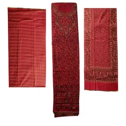 Vrinde Ethnic Motifs Embroidered Woolen Pashmina Unstitched Dress Material-picture-25