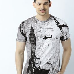Huetrap Men White Graphic Printed Cotton T-shirt-image-41
