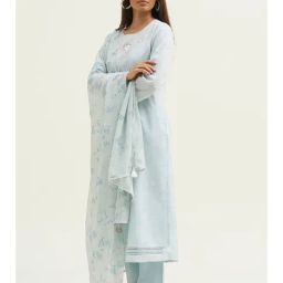 Ganga Fashions Illusion Blue Embroidered Kurta with Salwar and Dupatta-image-10
