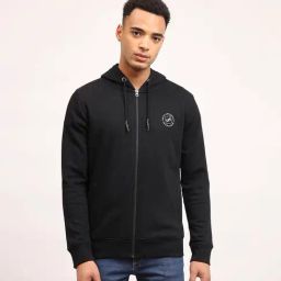 Lee Black Slim Fit Hooded Sweatshirt-image-14