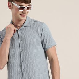 HERE&NOW Textured Casual Shirt-image-34